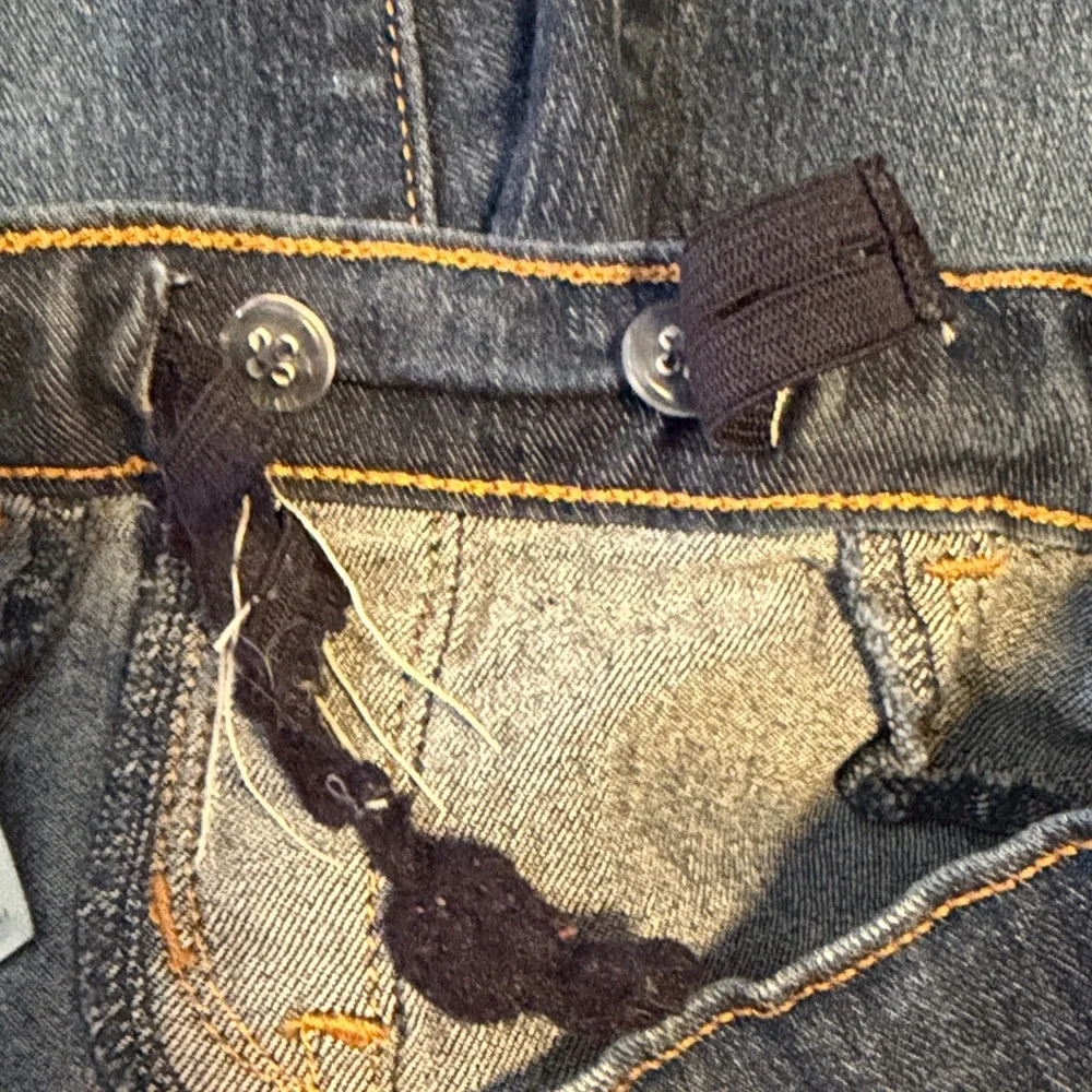 Old Navy Dark Blue Cropped Raw-Hem Jeans